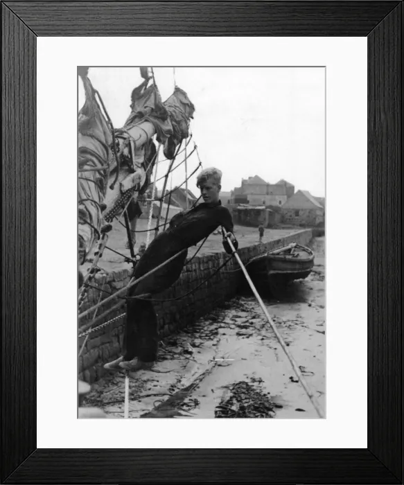 Framed Print : Prince Philip sailing in his youth Framed Print : Prince Philip sailing in his youth