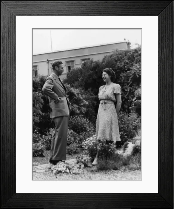 Framed Print : King George VI and Princess Elizabeth