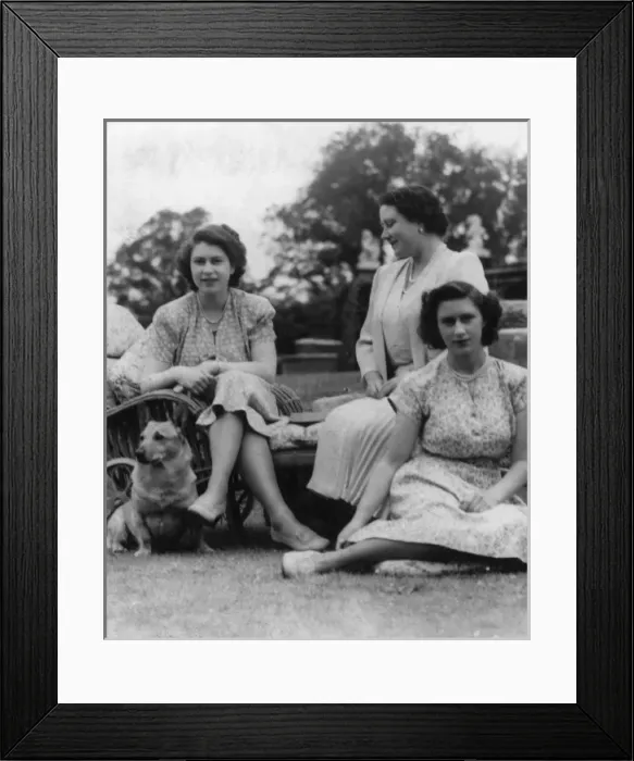 Framed Print : Princess Elizabeth & Princess Margaret with Queen Mother Framed Print : Princess Elizabeth & Princess Margaret with Queen Mother