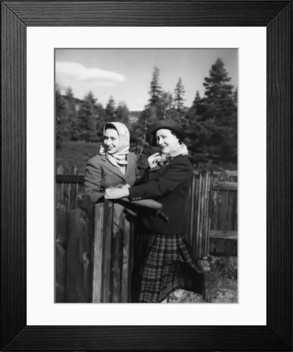 Framed Print : Princess Margaret with Queen Mother Framed Print : Princess Margaret with Queen Mother