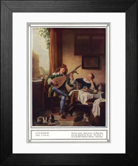 Framed Print : Lute Music by the Canal, Hendrick Sorgh Framed Print : Lute Music by the Canal, Hendrick Sorgh