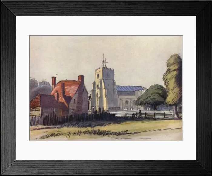 Framed Print : An old inn yard at Newark by Percy Home Framed Print : An old inn yard at Newark by Percy Home