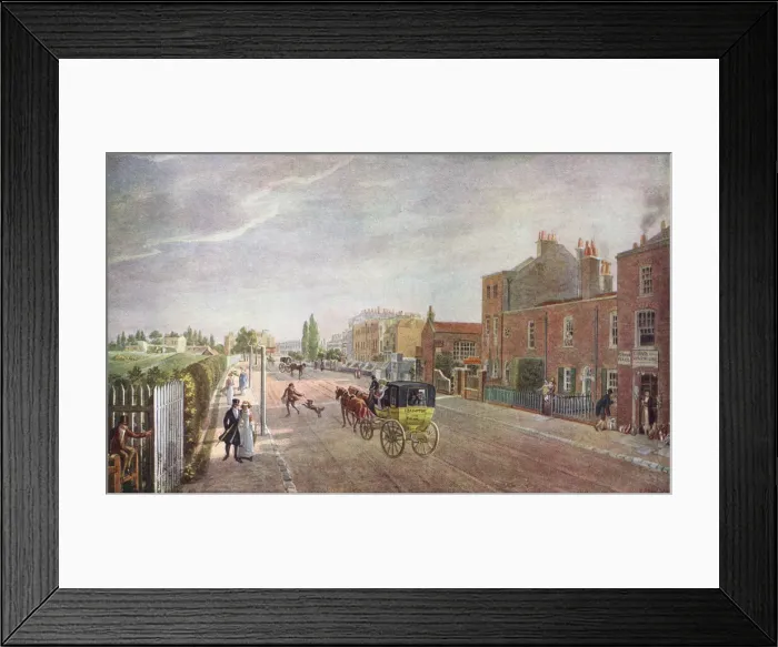 Framed Print : Brompton in 1822 by George Scharf Framed Print : Brompton in 1822 by George Scharf