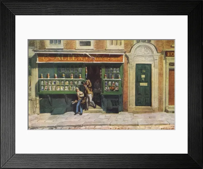 Framed Print : A Colourmans Shop, London, 1829 by George Scharf Framed Print : A Colourmans Shop, London, 1829 by George Scharf