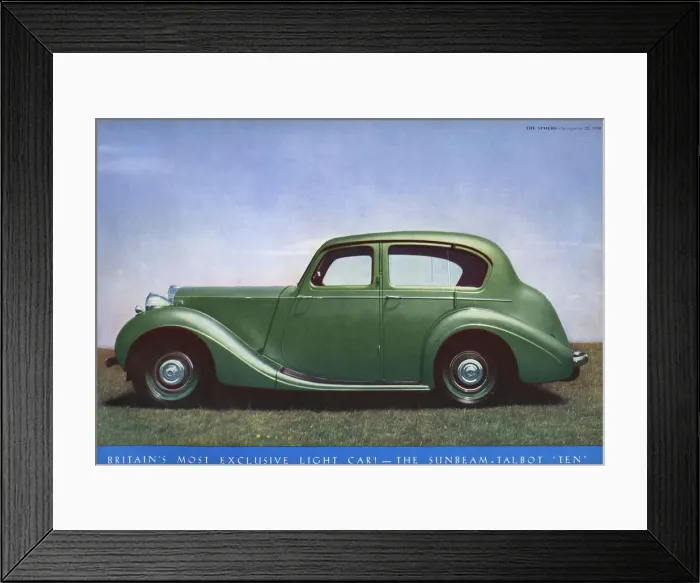 Framed Print : Sunbeam Talbot advertisement, 1939 Framed Print : Sunbeam Talbot advertisement, 1939