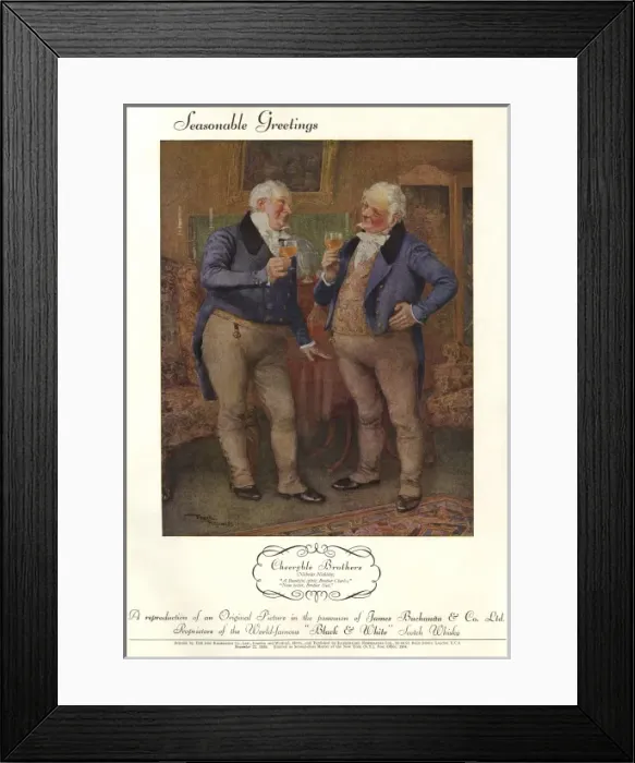 Framed Print : James Buchanan whisky advertisement - Cheeryable Brothers Ch Framed Print : James Buchanan whisky advertisement - Cheeryable Brothers Ch