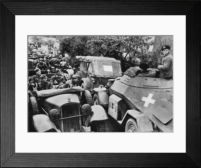 Framed Print : German Army on the road to Brest - Litovsk, 1939