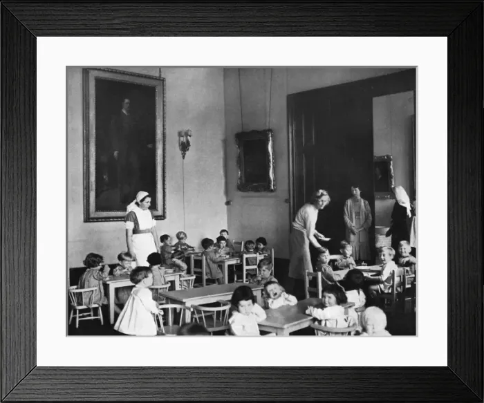 Framed Print : Wartime toddlers at Taplow Court, 1939 Framed Print : Wartime toddlers at Taplow Court, 1939