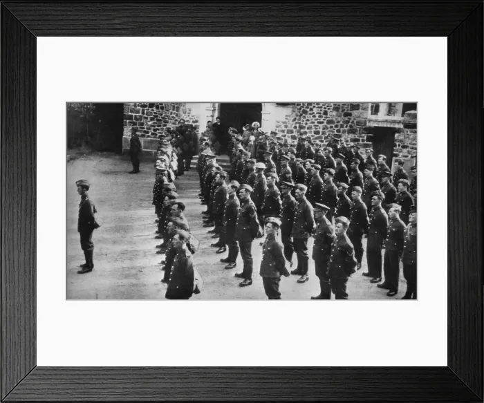 Framed Print : British Army Sunday morning service in France, 1939