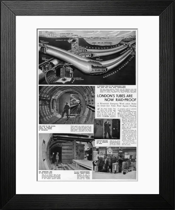 Framed Print : London tube made air raid proof, 1939 Framed Print : London tube made air raid proof, 1939