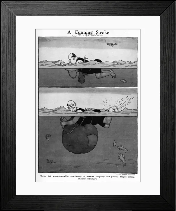 Framed Print : A cunning stroke by William Heath Robinson