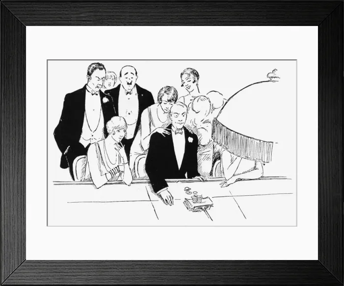 Framed Print : Gambling in a casino, 1927 Framed Print : Gambling in a casino, 1927