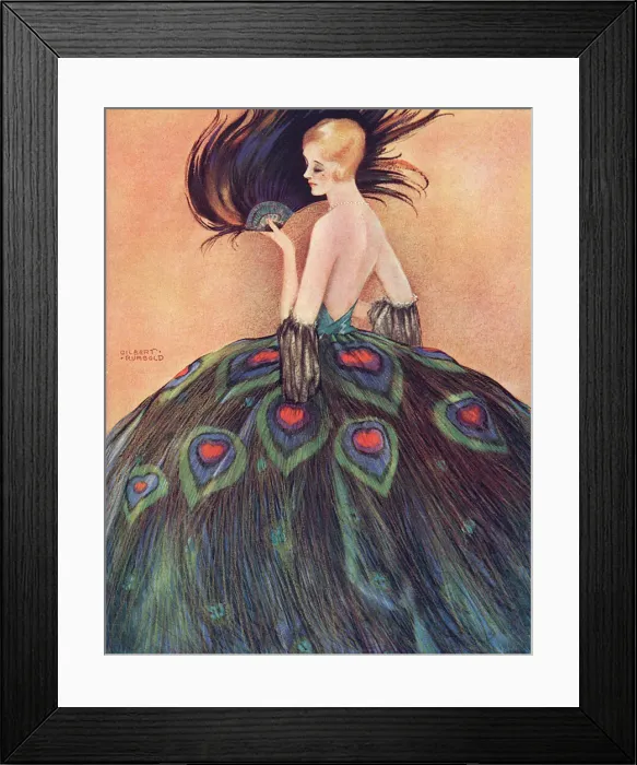 Framed Print : Madame Peacock by Gilbert Rumbold