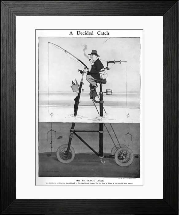 Framed Print : A Decided Catch by William Heath Robinson Framed Print : A Decided Catch by William Heath Robinson