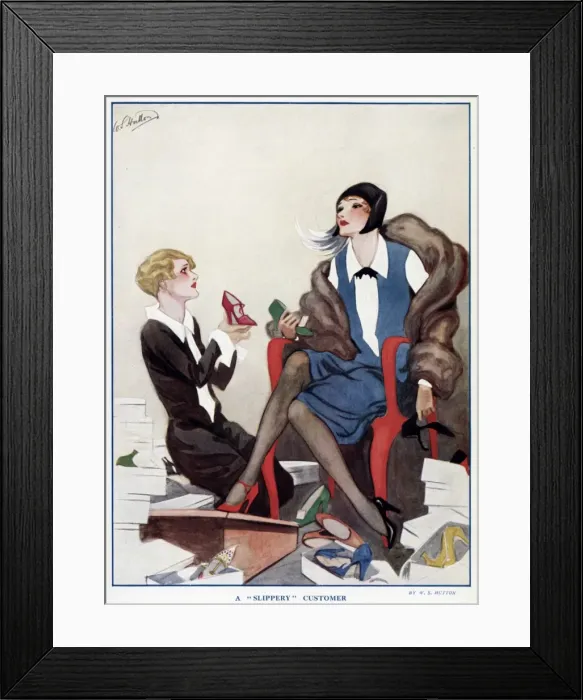 Framed Print : A Slippery Customer by W. S. Hutton 1927