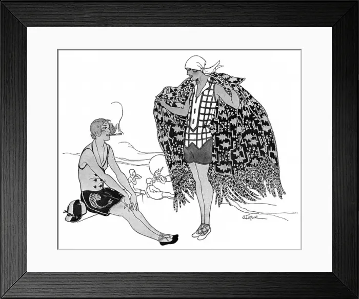 Framed Print : Beach fashion, 1927