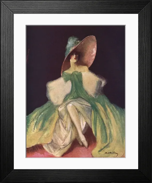 Framed Print : The Green Cloak by Albert Bailey