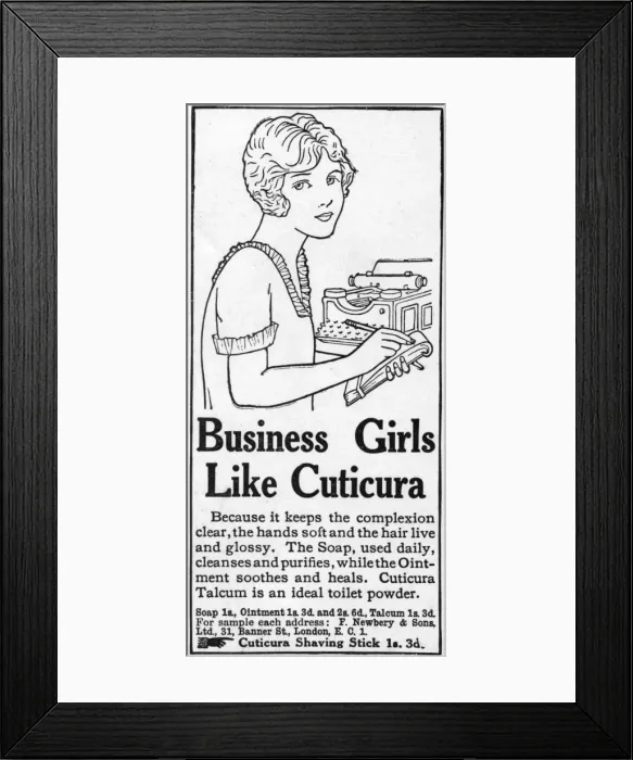 Framed Print : Cuticura Soap advertisement Framed Print : Cuticura Soap advertisement
