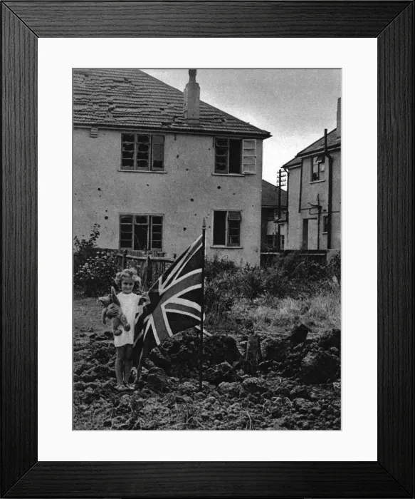 Framed Print : WW2 Air raid on Eastbourne, East Sussex