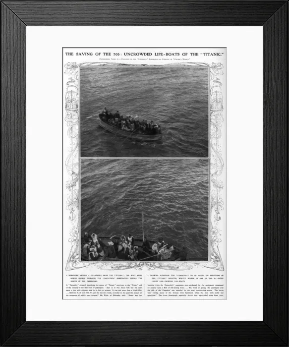 Framed Print : Titanic - uncrowded lifeboats