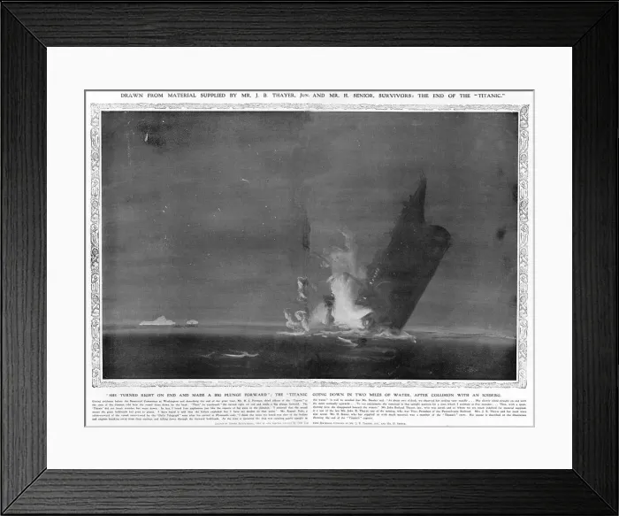 Framed Print : End of the Titanic Framed Print : End of the Titanic