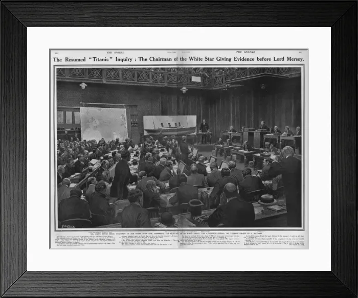 Framed Print : Bruce Ismay giving evidence during the Titanic Inquiry