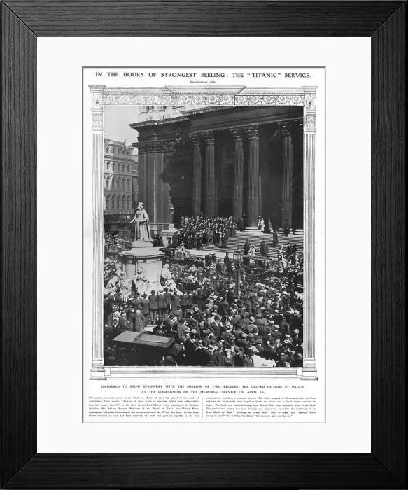 Framed Print : Titanic - Memorial Service at St. Pauls Cathedral Framed Print : Titanic - Memorial Service at St. Pauls Cathedral