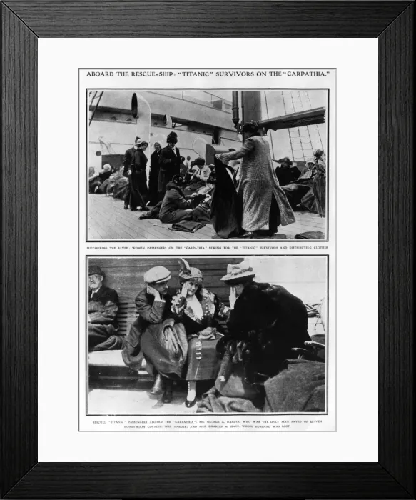 Framed Print : Titanic - Survivors on board the Titanic Framed Print : Titanic - Survivors on board the Titanic