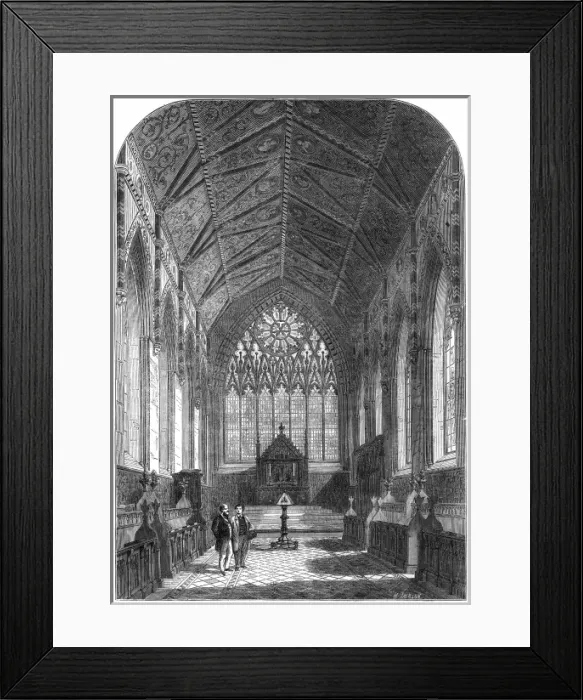 Framed Print : Merton College Chapel, Oxford, 1864 Framed Print : Merton College Chapel, Oxford, 1864
