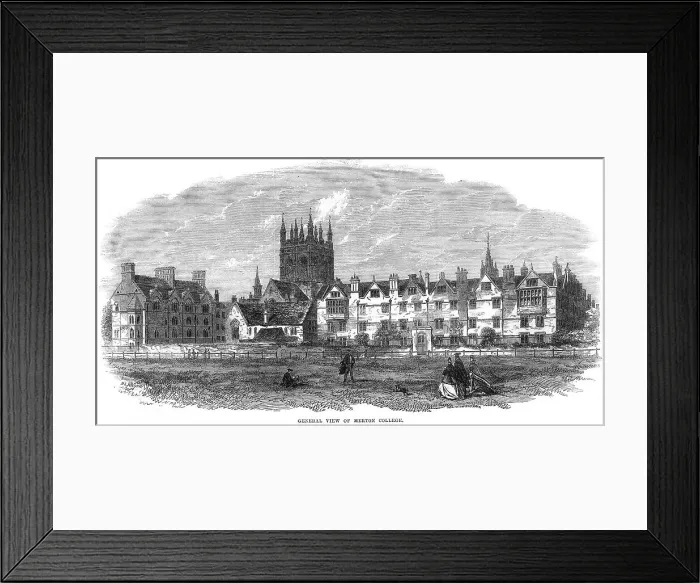 Framed Print : Merton College, Oxford, 1864 Framed Print : Merton College, Oxford, 1864