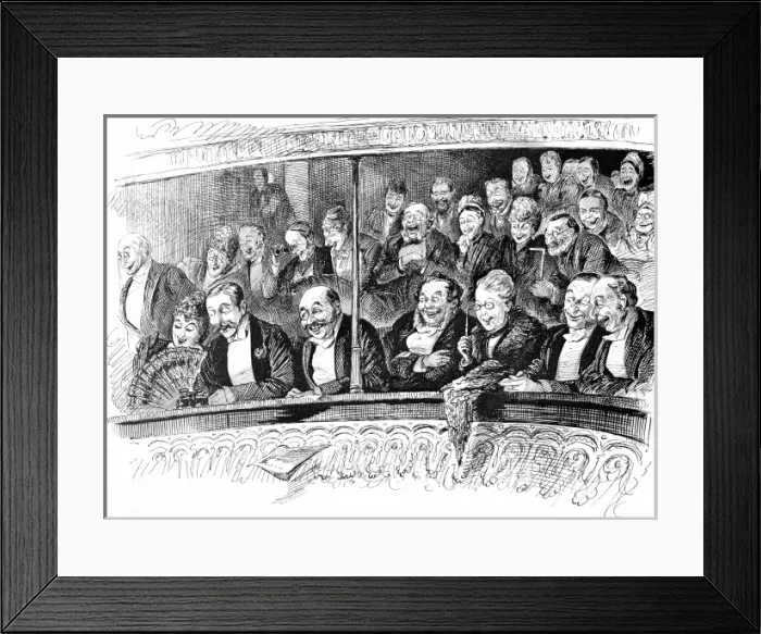 Framed Print : Theatre going: audience mirth Framed Print : Theatre going: audience mirth