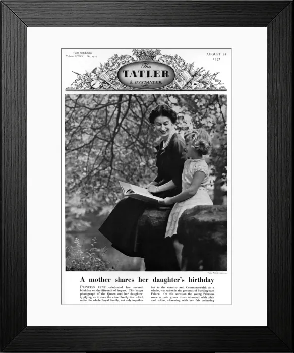 Framed Print : Queen Elizabeth II and Princess Anne, 1957 Framed Print : Queen Elizabeth II and Princess Anne, 1957