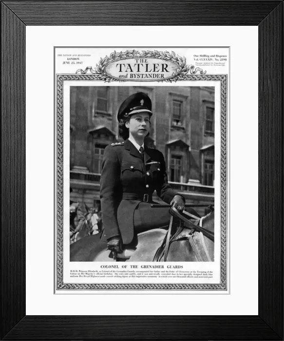 Framed Print : Princess Elizabeth, at Trooping of the Colour, 1947 Framed Print : Princess Elizabeth, at Trooping of the Colour, 1947