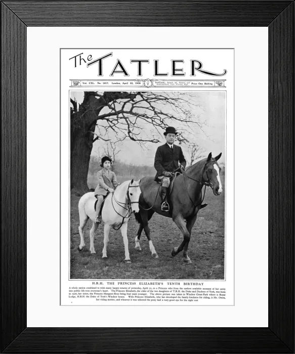 Framed Print : Princess Elizabeth on her 10th birhday, 1936