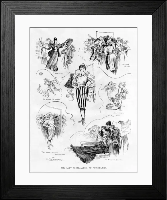 Framed Print : Ladies Football, 1894 Framed Print : Ladies Football, 1894