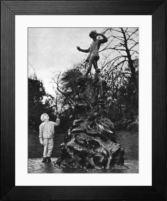 Framed Print : Peter Pan statue without his pipe