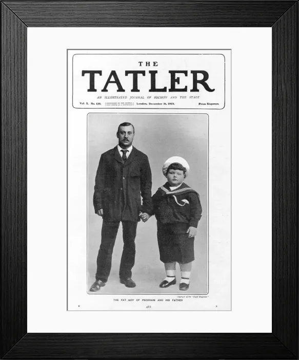 Framed Print : The Fat Boy of Peckham and his father Framed Print : The Fat Boy of Peckham and his father