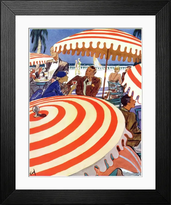 Framed Print : Riviera Interlude by Clark Fay Framed Print : Riviera Interlude by Clark Fay