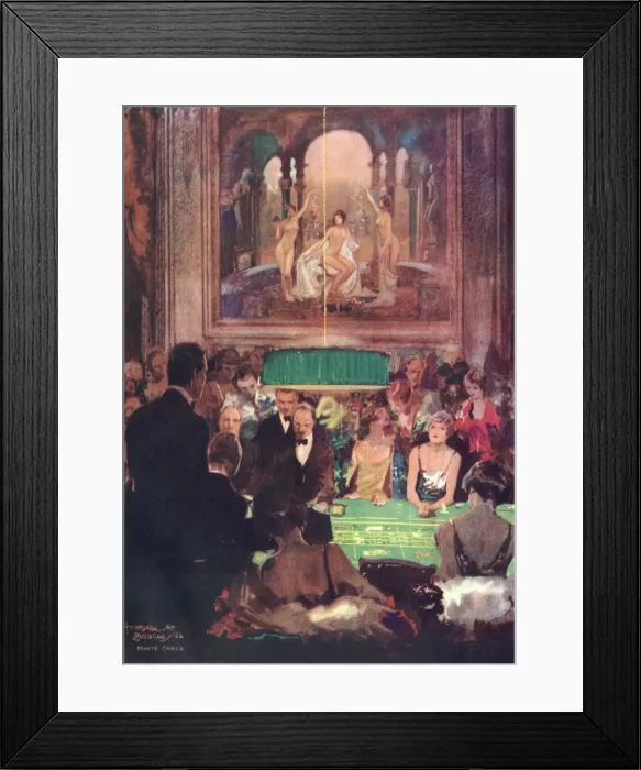 Framed Print : Fate-Vos Yeux by Howard Elcock - Monte Carlo casino, 1926
