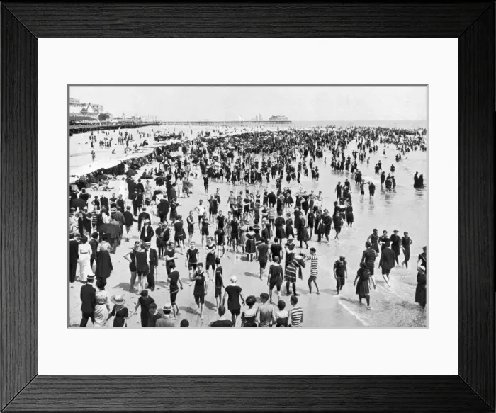 Framed Print : Bathing on the beach at Atlantic City, New Jersey, 1903 Framed Print : Bathing on the beach at Atlantic City, New Jersey, 1903