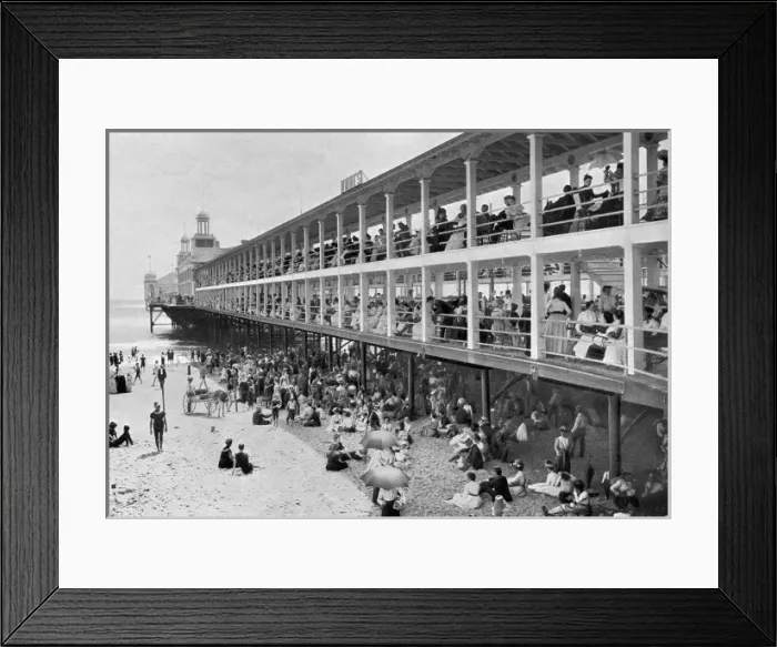 Framed Print : Under the pier at Atlantic City, New Jersey, 1903 Framed Print : Under the pier at Atlantic City, New Jersey, 1903