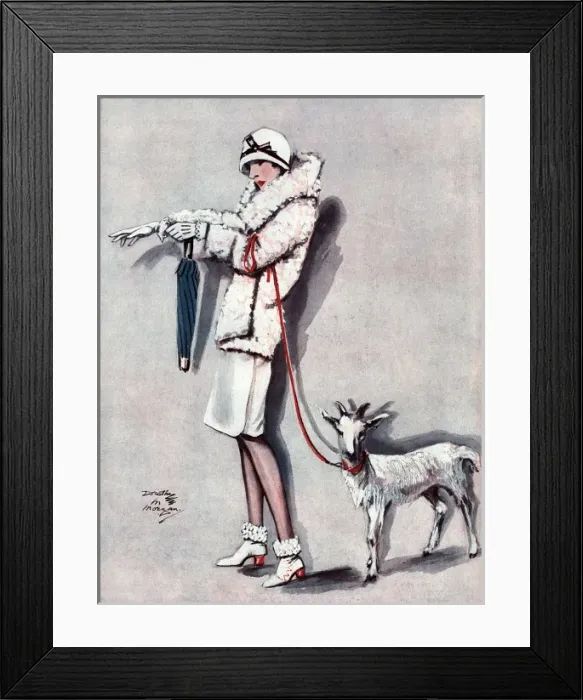 Framed Print : White Kid and Woolly Lamb by Dorothy Morgan Framed Print : White Kid and Woolly Lamb by Dorothy Morgan