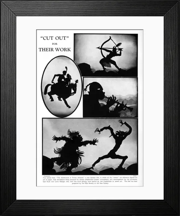 Framed Print : The Adventures of Prince Achmed by Lotte Reiniger Framed Print : The Adventures of Prince Achmed by Lotte Reiniger