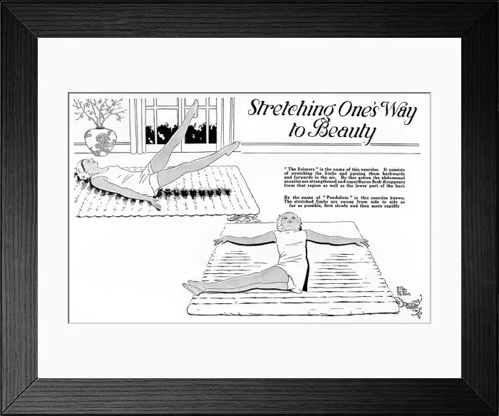 Framed Print : Scissors and Pendulum - Exercise regime for 1927 Framed Print : Scissors and Pendulum - Exercise regime for 1927
