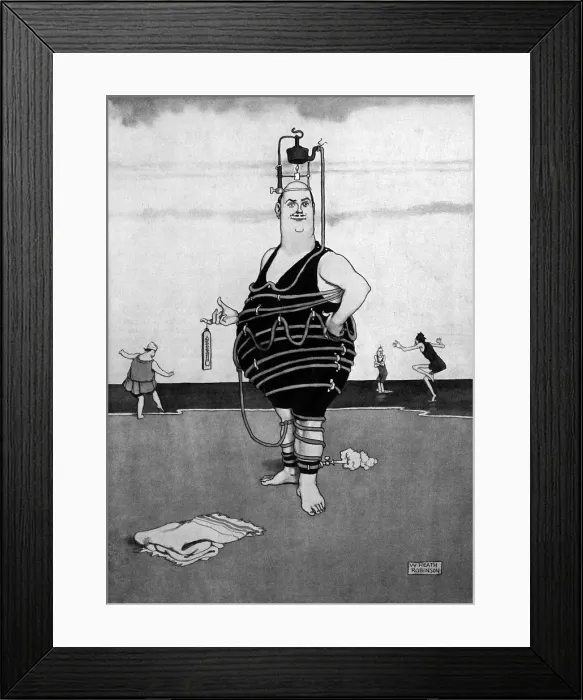 Framed Print : Hot Dog by William Heath Robinson Framed Print : Hot Dog by William Heath Robinson