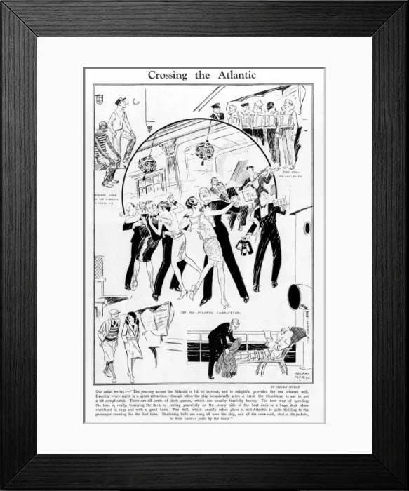 Framed Print : Crossing the Atlantic, 1927 by Helen McKie
