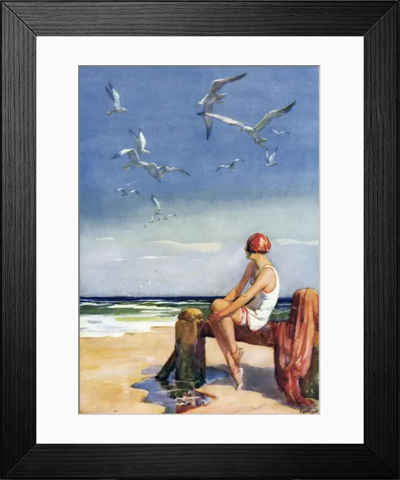 Framed Print : Sea-birds by Wilmot Lunt Framed Print : Sea-birds by Wilmot Lunt