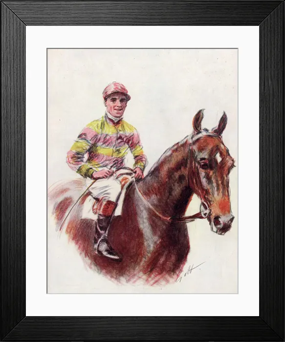 Framed Print : Famous jockeys - Charles Elliott Framed Print : Famous jockeys - Charles Elliott