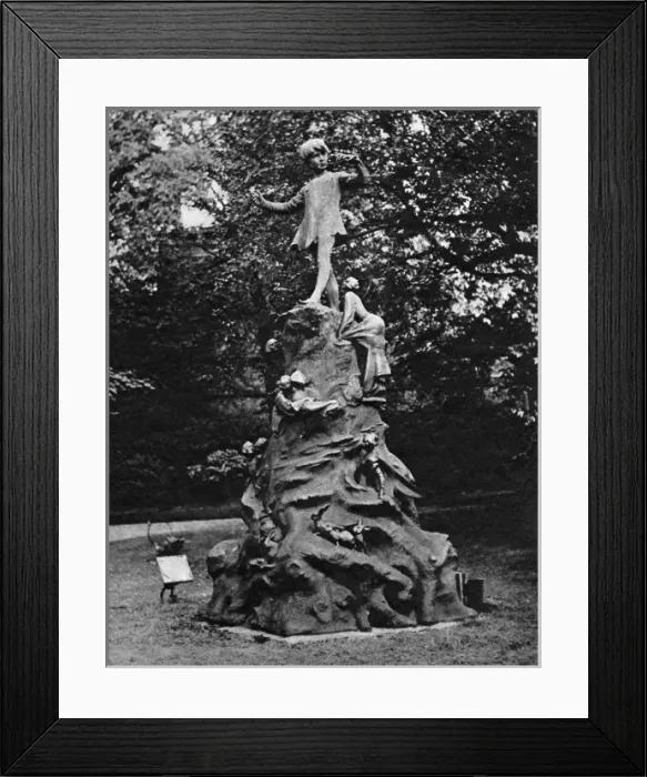 Framed Print : Belgian Peter Pan statue shot by Germans in World War II Framed Print : Belgian Peter Pan statue shot by Germans in World War II