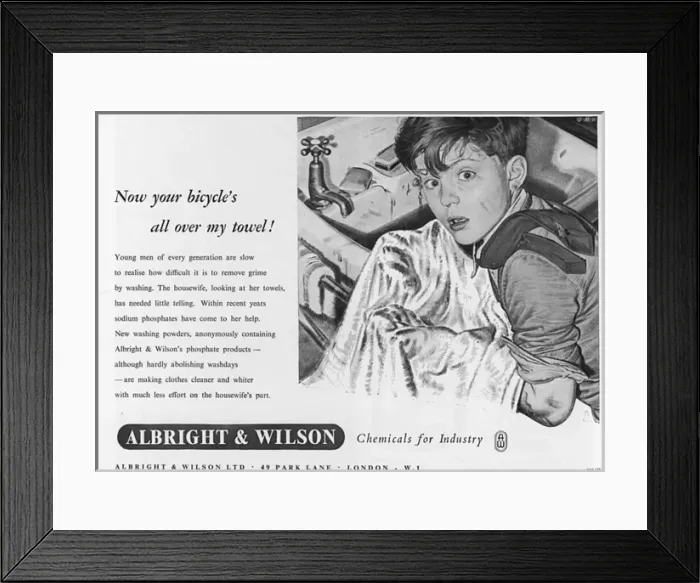 Framed Print : Boy drying his face on a towel
